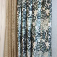 دستک پرده سبز رنگ