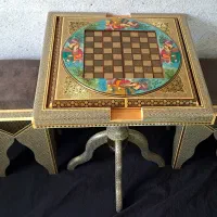 میزو و صندلی تخته نرد و شطرنج خاتم ( مربع )|کلکسیون و سرگرمی|تهران, تهرانسر غربی|دیوار