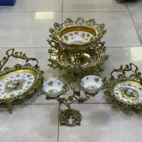 سینی دسته دار سرمه ای برنز