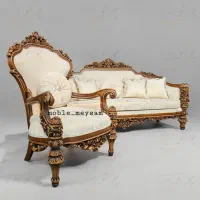 مبل آماده تحویل سلطنتی کلاسیک راحتی کد۹۸۵۴/