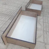 تخت خواب فلزی یک نفره با دو کشو|تخت و سرویس خواب|ماهدشت, |دیوار