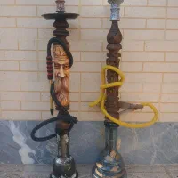 دو عدد قلیان چوبی