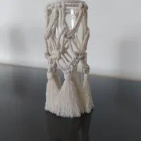 گلدون،رومیزی و زیربشقابی مکرومه