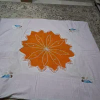 لحاف مخمل تک نفره زرده گل مروارید