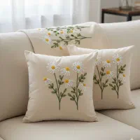 شاهکار نخ صنایع دستی روی رانر و کوسن