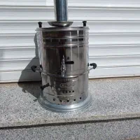 سماور زغالی ورق ضخیم آکبند( ۶و۸و۱۲ لیتر موجود است