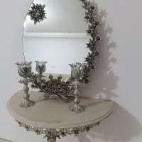 اینه شمعدون و کنسول سیاه قلم کاری کرده