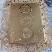 سرویس آجیل خوری ویک سینی طلایی رنگ نو