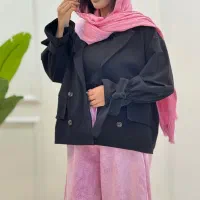 کت کتان پاییزه چهار دکمه