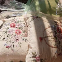 حراج رومیزی قلاب بافی ،روبالشتی،کوسن ،دستمال، پرده|پرده، رانر، رومیزی|اصفهان, درب کوشک|دیوار