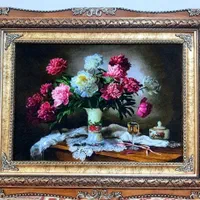 تابلو گل باران کد 7 دستبافت و ابریشم دار|تابلو فرش|تبریز, |دیوار