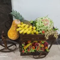 هندونه و کدو حکاکی شده و سبد میوه شب چله