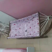 گهواره سنتی کاملآ نو استفاده نشده چوب راش