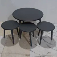 میز وسط با سه عددعسلی گرد، رنگ بندی|مبلمان خانگی و میز عسلی|بندر گناوه, |دیوار