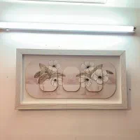 تابلو سه بعدی به همراه دوتا شلف پروانه ایی
