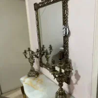 آیینه کنسول قدیمی برنز سنگین وزن|بوفه، ویترین، کنسول|تهران, شمسآباد|دیوار