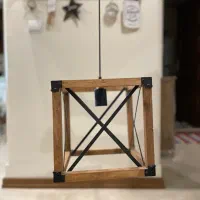 لوستر چوب و فلز