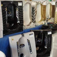 سنگتوالت فلاشتانک جامایع جادستمال طوسی مشکی طلایی