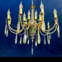 لوستر دلوین سنگی و برنج وسنگ و برنجی ۲۰شعله