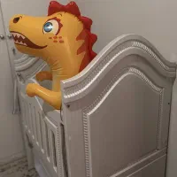 تخت کودک و روروئک کاملا سالم|اسباب و اثاث بچه|پاکدشت, پاکدشت (مامازند)|دیوار