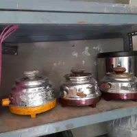 ته سماور و سینی و کاسه سماور
