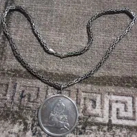 زنجیر و پلاک شمایل نقره