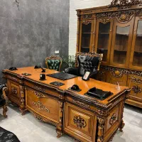 مبلمان اداری کلاسیک میزمدیریت ۲۶۰کتابخانه ۲۸۰فندقی|دفتر کار|تهران, شهرک شریفی|دیوار