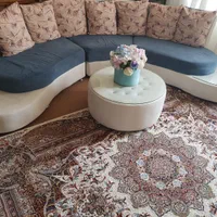مبل u شکل  کارکرد دست دوم تمیز با جلو‌مبلی گرد|مبلمان خانگی و میز عسلی|ماکو, |دیوار