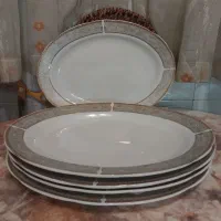 تعداد ۵عدد دیس پلوخوری ۵عدد بشقاب پیرکس