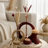 مجموعه هنری سنگ مصنوعی و شمع سازی