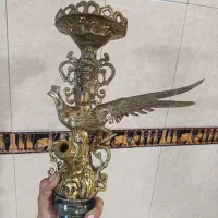 قلیون برنجی طاووس قدیمی سنگین|کلکسیون اشیاء عتیقه|تهران, جلیلی|دیوار