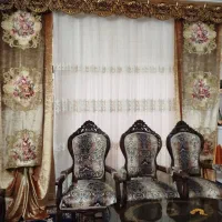 یک جفت والان پرده مخملی شیک