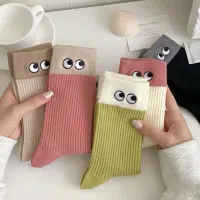 جوراب ساقدار کبریتی طرح چشم