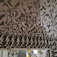 آیینه و شمعدان|آینه|کرج, ساسانی (قلمستان)|دیوار