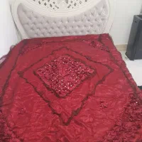 تخت دو نفره سفید با کنار تختی|تخت و سرویس خواب|ساوه, |دیوار