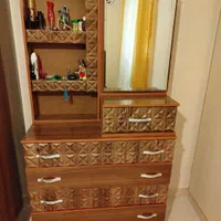 تخت .دراورهمراه بامیزآرایش.کمدلباس وپاتختی ست باهم|تخت و سرویس خواب|سمنان, |دیوار