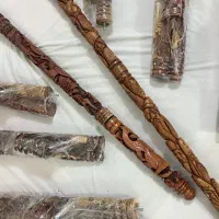 عصا و جا جواهری دست‌ساز چوبی