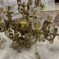 لوستر ۱۶ شاخه برنز|لوستر و چراغ آویز|مراغه, |دیوار