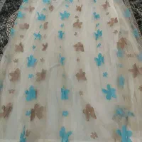 پرده گل دار حریر