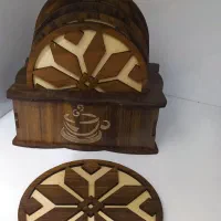 چند تیکه ظرف چوبی|صنایع دستی و سایر لوازم تزئینی|خرم‌آباد, |دیوار