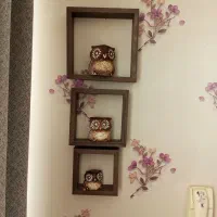 سه عدد باکس چوبی همراه با جقد چوبی