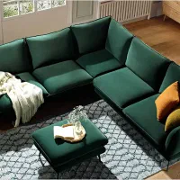 مبل پنج نفره راحتی نرم ومیزعسلی