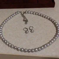 مروارید کمیاب دریا نقره ای .طبیعی اب.شور.گردنبند|جواهرات|تهران, دبستان|دیوار