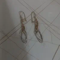 گوشواره زنجیری طلا بسیار شیک در حد نو، دو نیم گرم