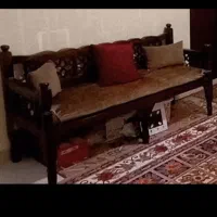 کاناپه چوبی سنتی سه نفره کاملا نو