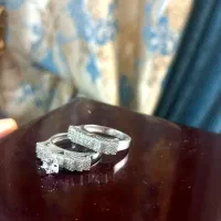 انگشتر نقره حلقه وپشت حلقه اصلا استفاده نشده