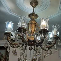 لوستر برنزی|لوستر و چراغ آویز|رودهن, |دیوار