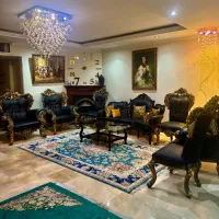 مبل ۹ نفره دو رو منبت میز و عسلی