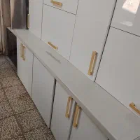 کابینت در حد نو های گلاس سفید با وسایل|مصالح و تجهیزات ساختمان|سیرجان, |دیوار