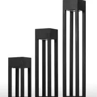 چراغ محوطه حیاطی باغی چمنی فلزی رنگ‌کوره ای